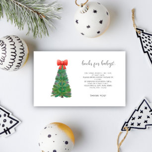 Evergreen Christmas snow books for baby Enclosure Card
