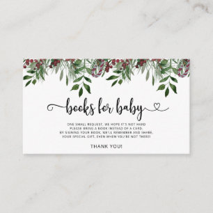 Evergreen Christmas snow books for baby  Enclosure Card