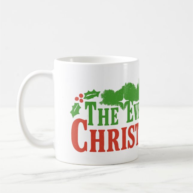 Evergreen Christmas Tree Title Coffee Mug (Left)