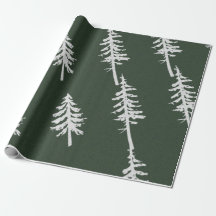 evergreen Christmas Wrapping Paper Set