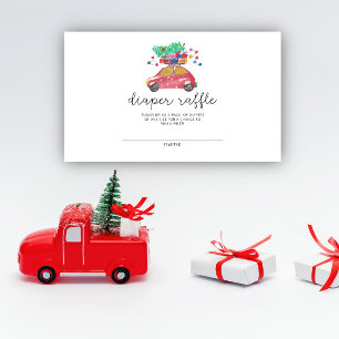 Evergreen diaper raffle ticket enclosure card