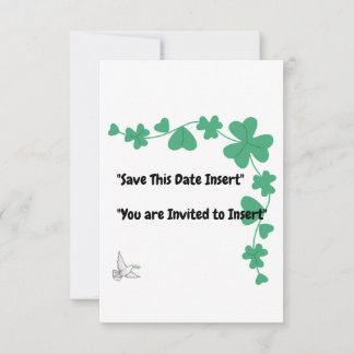 "Evergreen Elegance – Custom Clover Border   " Save The Date