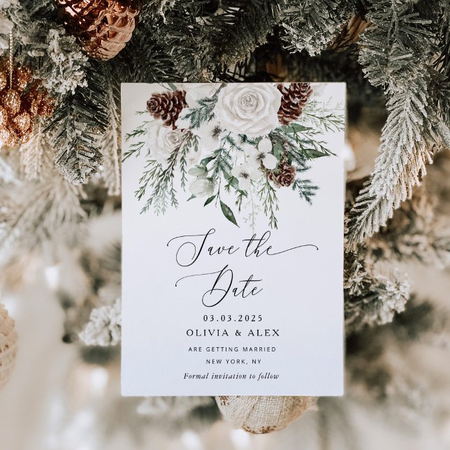 Evergreen elegant Save the date (Creator Uploaded)