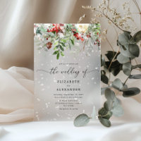 Evergreen elegant snow winter wedding