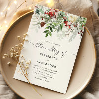 Evergreen elegant winter wedding