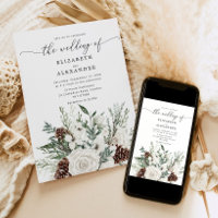 Evergreen elegant winter wedding