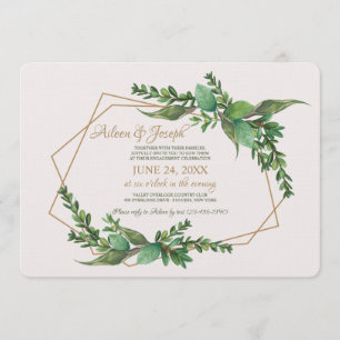 Evergreen Engagement Party Invitation