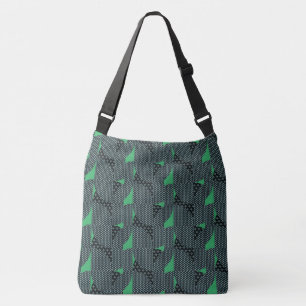 Evergreen Ethnic Abstract Scaled Crossbody Bag