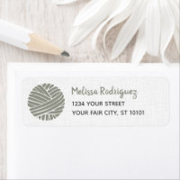 Evergreen Fog Yarn Ball Return Address Labels