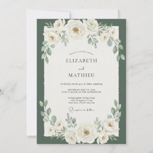 Evergreen Foliage Eucalyptus Wedding Invitation