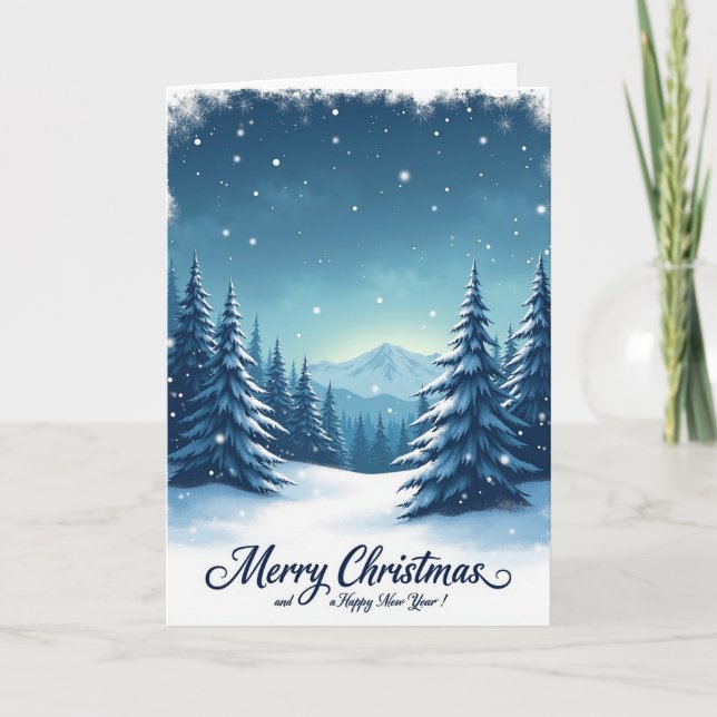 Evergreen Forest Christmas Card (Front)