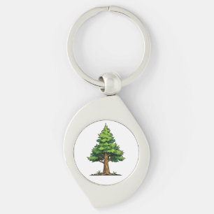 Evergreen forest key ring