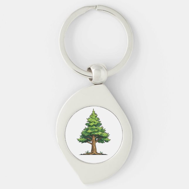 Evergreen forest key ring (Front)