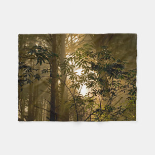 Evergreen Forest   Oregon Coast Fleece Blanket