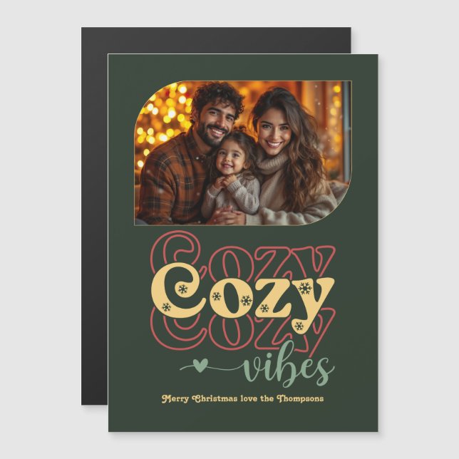 Evergreen Glow Holiday Keepsake Christmas Photo (Front/Back)