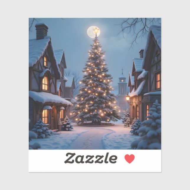 Evergreen Glow - Square Vinyl Sticker (Sheet)