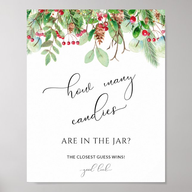 Evergreen Guess How Many Candies Are in the Jar Poster (Front)