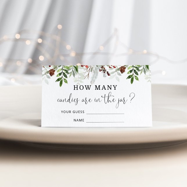 Evergreen  guess how many candies card (Creator Uploaded)