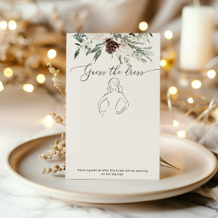 Evergreen Guess the dress bridal shower game