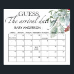 Evergreen Guess the due Date calendar Poster<br><div class="desc">Evergreen Guess the due Date calendar Poster.
View the collection link on this page to see all of the matching items in this beautiful design.</div>
