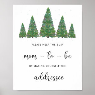 Evergreen Help the Busy Mom Address an envelope Poster