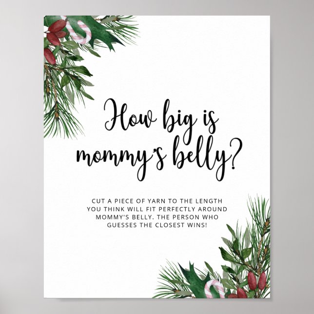 Evergreen how big is mommy's belly game poster (Front)