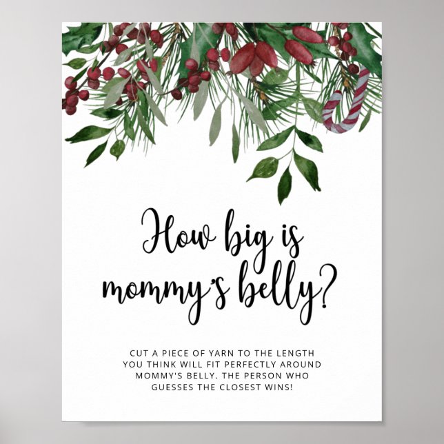 Evergreen how big is mummy's belly game poster (Front)