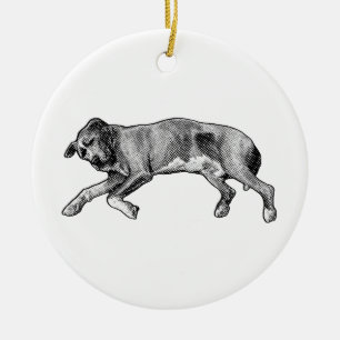 Evergreen Hush, Side Sleeper Ceramic Tree Decoration