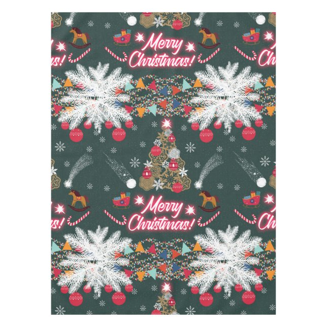 Evergreen Joy of Christmas Tablecloth (Front)