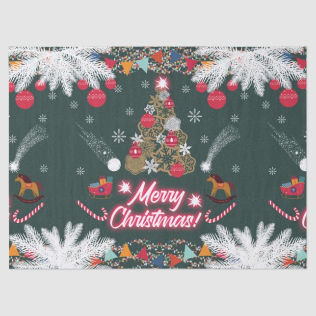 Evergreen Joy of Christmas Tissue Paper (Front)
