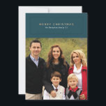Evergreen Keepsake Holiday Card<br><div class="desc">This traditional holiday card features a simple faux foil greeting and room for the family name and year.</div>