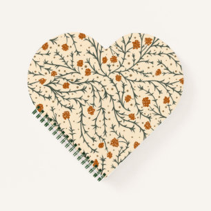 Evergreen Kisses Under the Mistletoe Heart Notebook