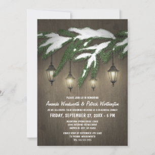 Evergreen Lantern Rehearsal Dinner Invitations