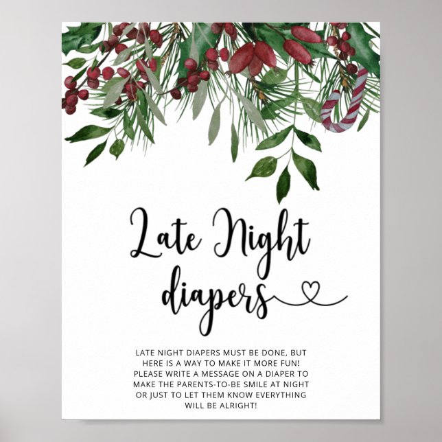 Evergreen Late night diapers game Poster (Front)