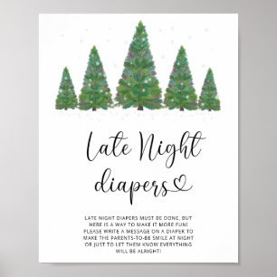 Evergreen Late night diapers game Poster