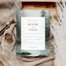 Evergreen Mist | Rustic Watercolor Forest Wedding