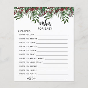 Evergreen Party game   wishes for baby game