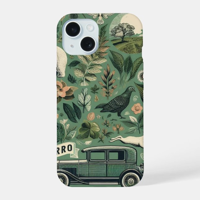 Evergreen Phone Case - Nature and Retro Design (Back)