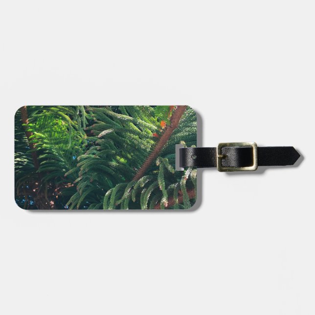 Evergreen pine-tree conifer  luggage tag (Front Horizontal)