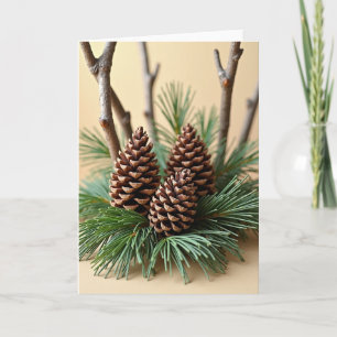 Evergreen Pinecone Card