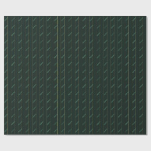 Evergreen Pinstripe Christmas Wrapping Paper