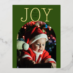 Evergreen Pure JOY  Foil Holiday Postcard