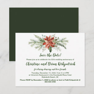 Evergreen Red Poinsettia Christmas - Patti K RSVP
