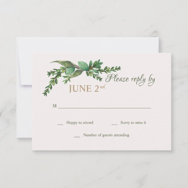 Evergreen RSVP Cards (Front)