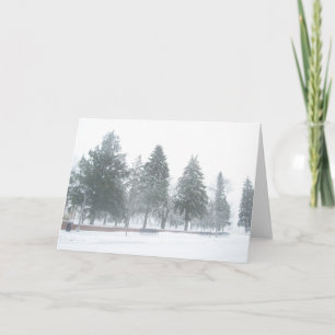 Evergreen Scene Care Holiday Card