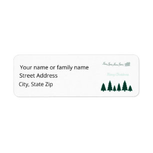 Evergreen Sleigh Holiday Glow Address Design