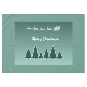 Evergreen Sleigh Holiday Sky Glow Tablecloth