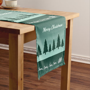 Evergreen Sleigh Holiday Table Glow Long Table Runner