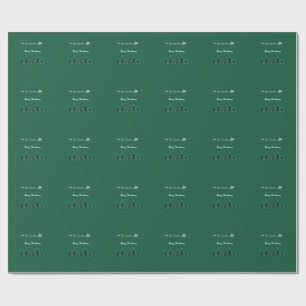 Evergreen Sleigh Holiday Wrap Glow Wrapping Paper