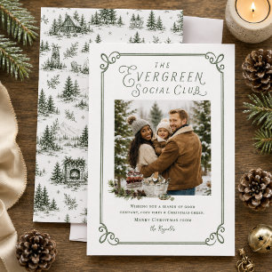 Evergreen Social Club Christmas Photo Card